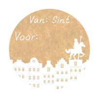 Haza Witbaard Etiketten kraft sint - 1000st.