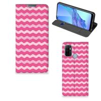 OPPO A53 | A53s | Hoesje met Magneet | Waves Pink