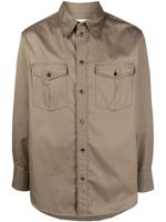 LEMAIRE chemise en coton à manches longues - Marron