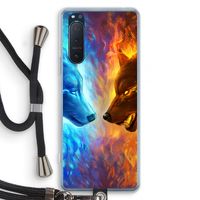 Fire & Ice: Sony Xperia 5 II Transparant Hoesje met koord