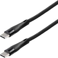 Maxtrack C532-2L USB-kabel USB 2.0 USB-C stekker 2 m Zwart Spiraalkabel, Vergulde steekcontacten