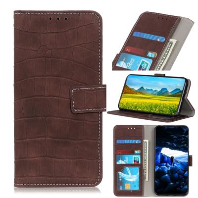 Magnetische krokodil textuur horizontale Flip lederen case voor iPhone 11 Pro Max met houder & kaartsleuven & portemonnee (bruin)
