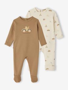 Set van 2 babyslaappakjes voor pasgeborenen ecru