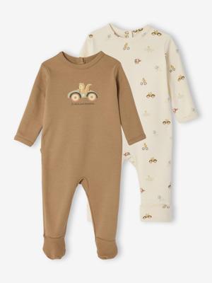 Set van 2 babyslaappakjes voor pasgeborenen ecru