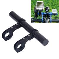 HLD-208 bergachtige fiets Carbon Fiber Stuur extensie frame zaklamp beugel (zwart)