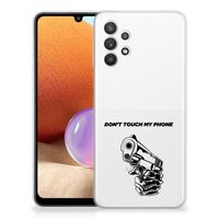 Samsung Galaxy A32 4G | A32 5G Enterprise Editie Silicone-hoesje Gun Don't Touch My Phone - thumbnail