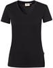 Hakro 172 Women's V-neck shirt Stretch - Black - S