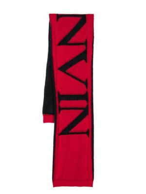 Lanvin écharpe en maille intarsia - Rouge