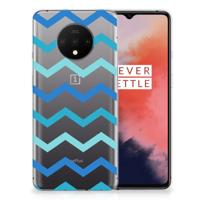 OnePlus 7T | TPU bumper | Zigzag Blauw