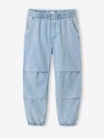 Parachute broek van denim gebleekt denim