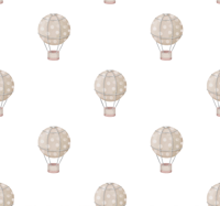 Grijze ballonnen babykamer behang