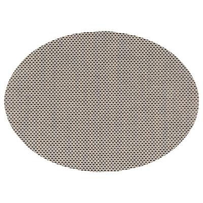 Placemat Maoli - ovaal - zwart/beige - 48 x 35 cm - kunststof - onderlegger Placemat Maoli - ovaal - zwart/beige - 48 x 35 cm - kunststof - onderlegger