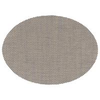 Placemat Maoli - ovaal - zwart/beige - 48 x 35 cm - kunststof - onderlegger Placemat Maoli - ovaal - zwart/beige - 48 x 35 cm - kunststof - onderlegger