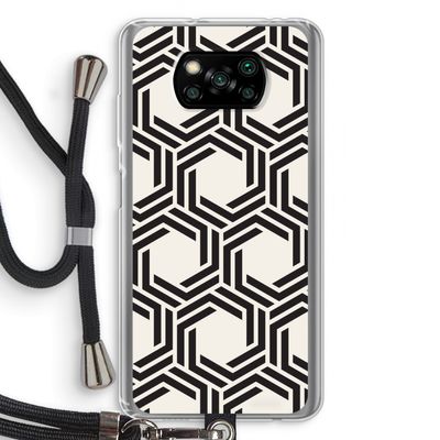 Geometrisch patroon: Xiaomi Poco X3 Pro Transparant Hoesje met koord