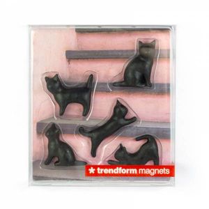 Trendform Meow koelkastmagneet Polyresin (hars) Zwart 5 stuk(s)