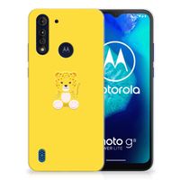 Motorola Moto G8 Power Lite Telefoonhoesje met Naam Baby Leopard