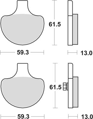 TRW remblokken "mcb 548 brake pad mcb 548 organic standard