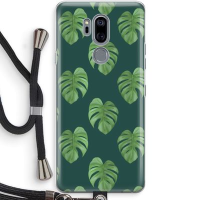 Monstera leaves: LG G7 Thinq Transparant Hoesje met koord