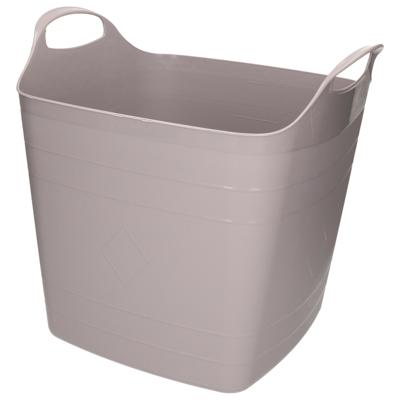 Flexibele kuip - 25L - kunststof - taupe - emmer - wasmand Flexibele kuip - 25L - kunststof - taupe - emmer - wasmand