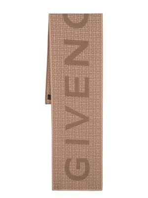 Givenchy écharpe à logo 4G en jacquard - Marron
