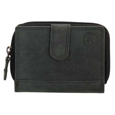 Hide & Stitches Portemonnee Johan van Amstel Zwart