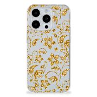 iPhone 15 Pro | TPU Case | Gouden Bloemen