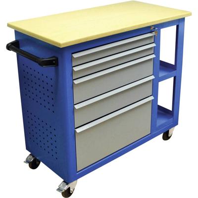 Aerotec 20142034 Werkplaatswagen Staal Kleur (specifiek): Blauw (RAL 5015), Grijs (RAL 7001)