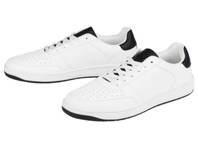 LIVERGY Heren sneakers (Wit/zwart, 44)