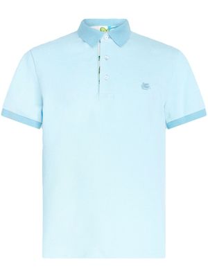 ETRO polo à logo Roma Pegaso brodé - Bleu