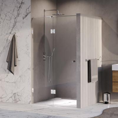 BRAUER Void Carving Nisdeur - 2-delig - 120x200cm - 60cm draaideur aan glas - glascoating - omkeerbaar - helder glas - Chroom GS-VOCN3H6060200CE