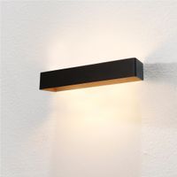 Artdelight Wandlamp Mainz XL 50 x 7 cm zwart goud - thumbnail