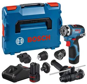Bosch Blauw GSR 12V-35 FC Accu Schroefboormachine | Set | 2 x 3.0 Ah + Snellader | In L-Boxx 102 - 06019H3008