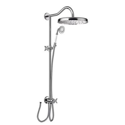 Tres Clasic glijstang set met regendouche 108 cm vintage chroom