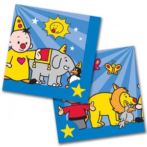 20x Bumba themafeest servetten blauw 33 x 33 cm papier