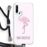 Pink positive: Huawei P Smart Pro Transparant Hoesje met koord