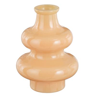 Bloemenvaas Sira - glas - beige - D12 x H16 cm - vaas - sierlijk model