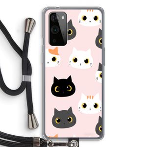Katten: OnePlus 9 Pro Transparant Hoesje met koord