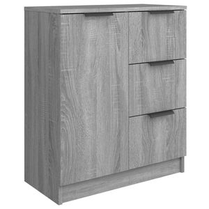 The Living Store Dressoir - Minimalistisch - Meubels - 60 x 30 x 70 cm - Grijs Sonoma Eiken