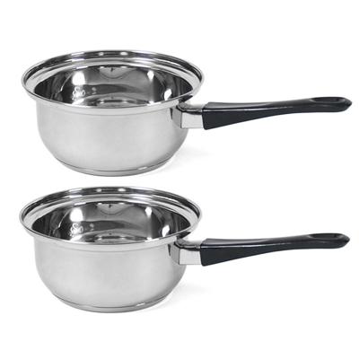 Gerimport Steelpan London - 2x - D16 cm - 2 liter - sauspan/juspan - pannen