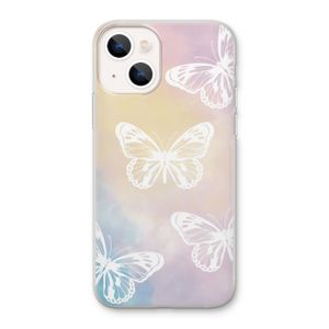 White butterfly: iPhone 13 Transparant Hoesje