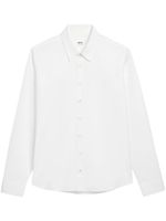 AMI Paris logo-embroidered cotton shirt - Blanc