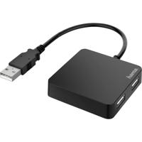 Hama USB 2.0-hub 4 poorten Zwart