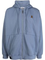 izzue hoodie à logo brodé - Bleu