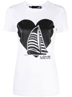 Love Moschino t-shirt à logo imprimé - Blanc