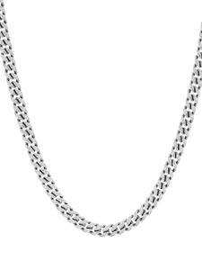 David Yurman collier en chaîne 8 mm serti de diamants - Argent