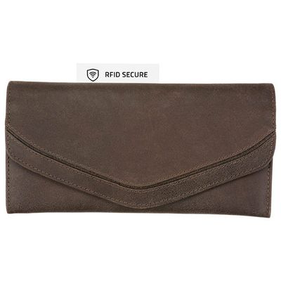 Leren Huishoudportemonnee Stonewash Bruin Leren Huishoudportemonnee Stonewash Bruin