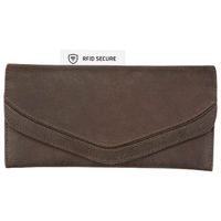 Leren Huishoudportemonnee Stonewash Bruin - thumbnail