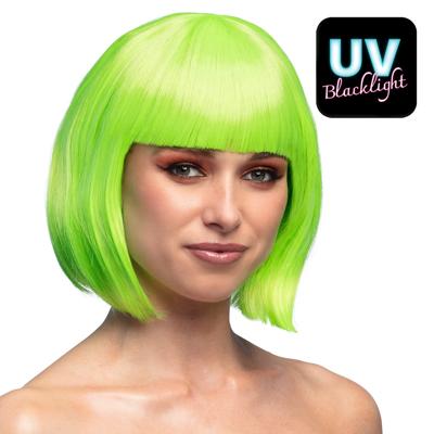 Pruik Cabaret limoengroen