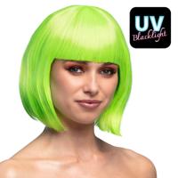 Pruik Cabaret limoengroen