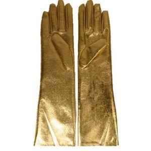 Gouden handschoenen lang   -